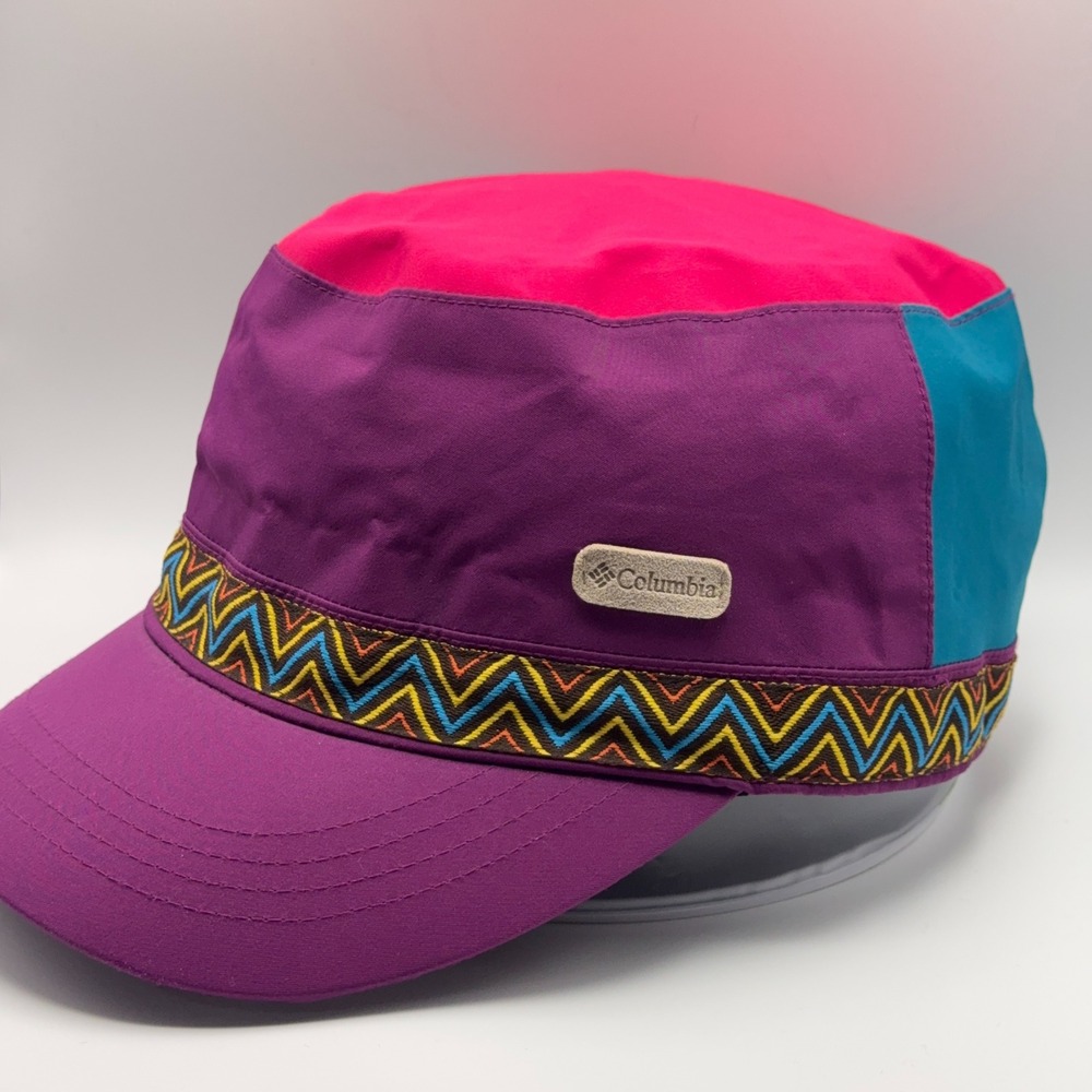 Vintage Columbia 5 Panel Hat Cadet Cap Unisex Small Multicolor Gorpcore Hiking